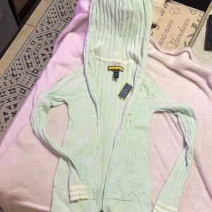 Prince & Fox Light Green Hooded Cardigan